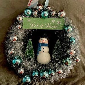 Snowman Light Up Wreath